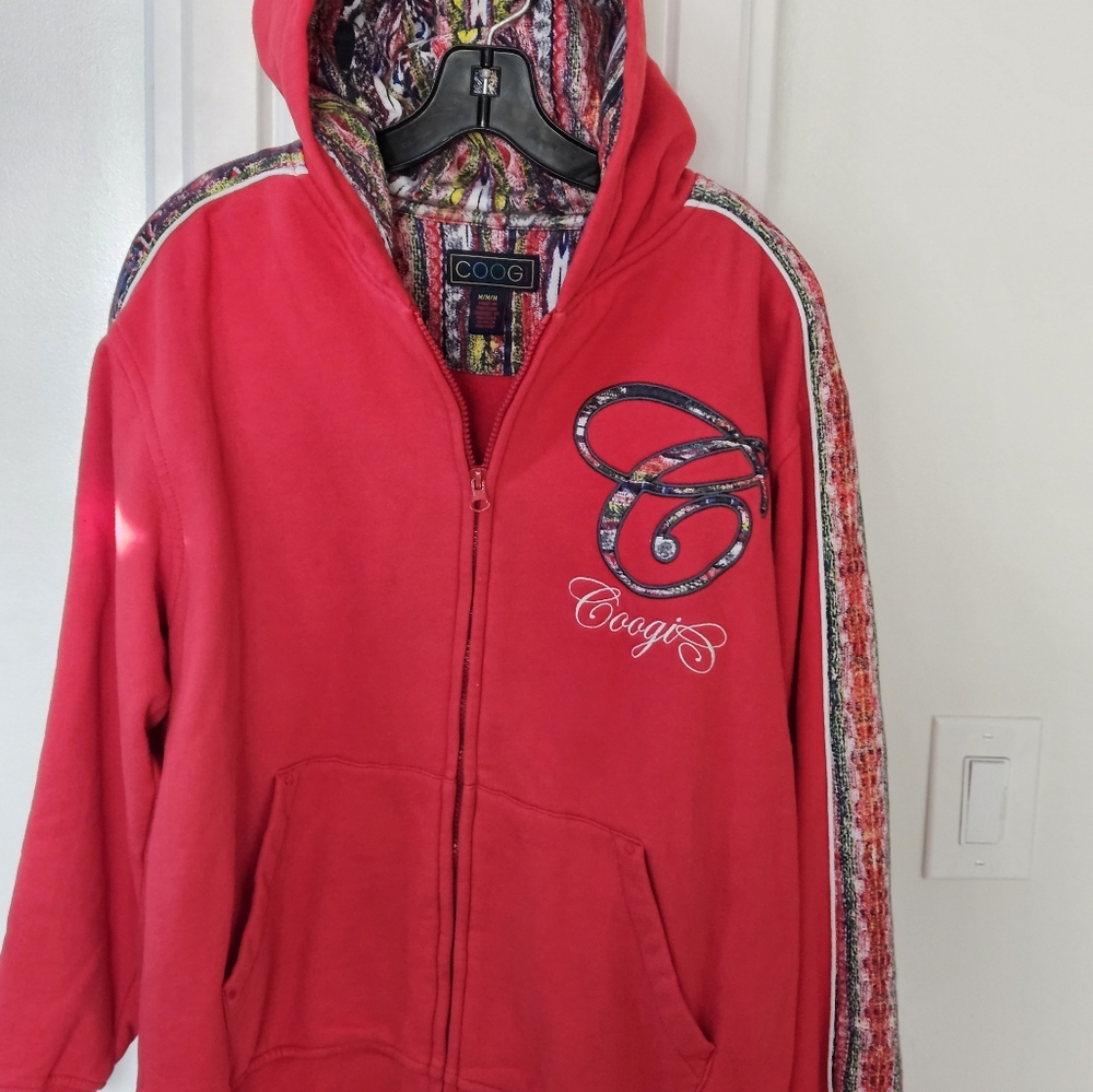 Googi Red Men's Sweat Jacket Medium